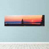 Panorama des Sonnenuntergangs über dem Fluss Eagle Leinwanddruck (Insitu (Holzboden))