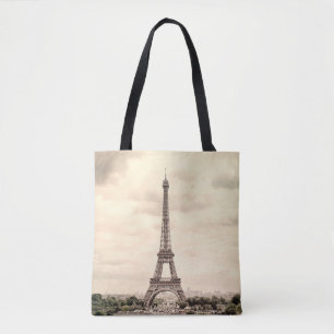 Panorama Eiffelturm in Paris. Frankreich. Vintag v Tasche
