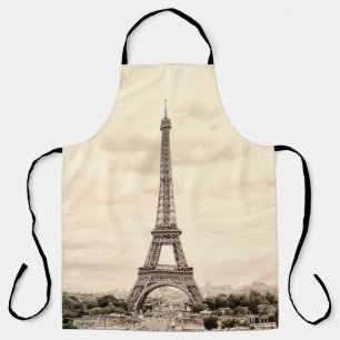 Panorama Eiffelturm in Paris. Frankreich. Vintage Schürze