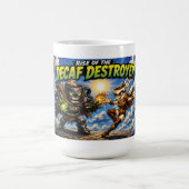 Panorama-Entcocter-Zerstörer-Kaffee-Superheld-Comi Kaffeetasse (Mittel)