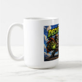 Panorama-Entcocter-Zerstörer-Kaffee-Superheld-Comi Kaffeetasse (Links)