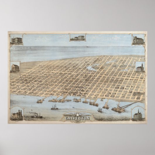 Panorama Galveston Poster (Vorne)