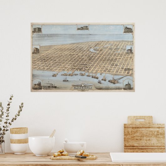 Panorama Galveston Poster (Küche)