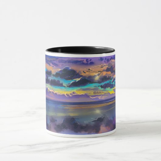 Panorama Hand Painted Sky Tasse (Zentrum)