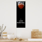 Panorama I Liebe Basketball Poster (Küche)