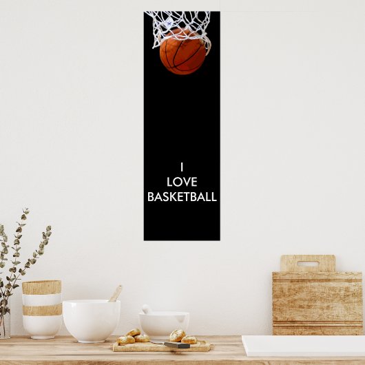 Panorama I Liebe Basketball Poster (Küche)