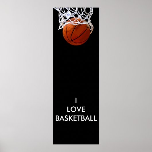 Panorama I Liebe Basketball Poster (Vorne)