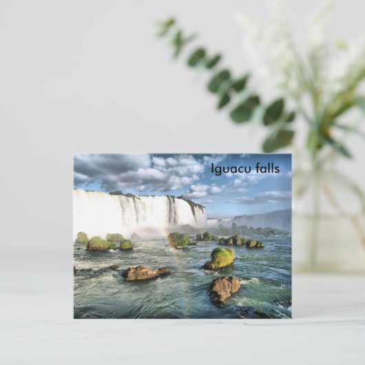 Panorama Iguacu fällt Postkarte (Stehend Vorderseite)