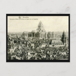 Panorama, Justizpalast, Brüssel Vintag Postkarte