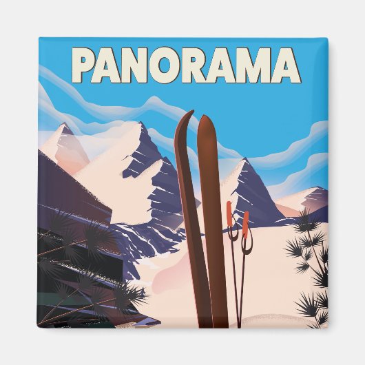 Panorama Kanada Reiseplakat Magnet (Vorne)