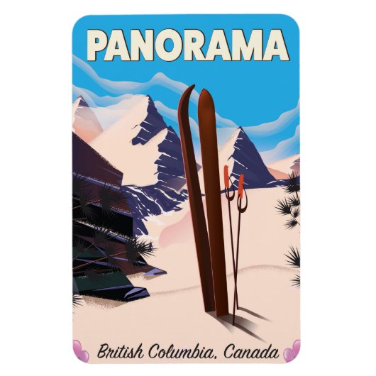 Panorama Kanada Reiseplakat Magnet (Vertikal)