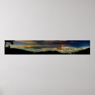 Panorama Kansai Osaka Bay Japan vom Berg Rokko Poster