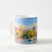 Panorama Karlsbrücke Prag Skyline Kaffeetasse (Vorderseite Links)