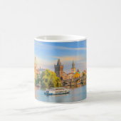Panorama Karlsbrücke Prag Skyline Kaffeetasse (Mittel)