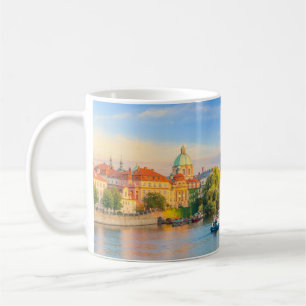 Panorama Karlsbrücke Prag Skyline Kaffeetasse