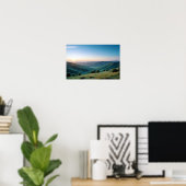 Panorama Landschaft Berge Tal Naturwald Poster (Heimbüro)
