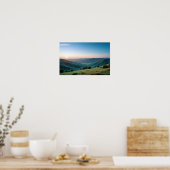 Panorama Landschaft Berge Tal Naturwald Poster (Küche)
