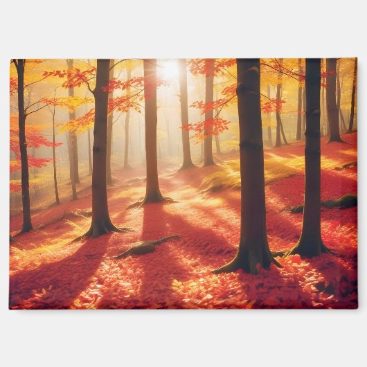 Panorama Landschaft Herbstwald Natur ruhig Magnet (Vorderseite)