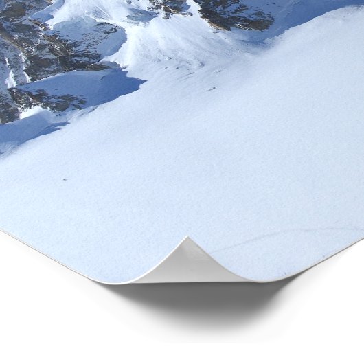 Panorama Mont Blanc Frankreich Poster (Ecke)