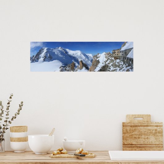 Panorama Mont Blanc Frankreich Poster (Küche)