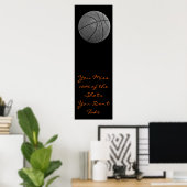 Panorama Motivierend Zitat Basketball Poster (Heimbüro)