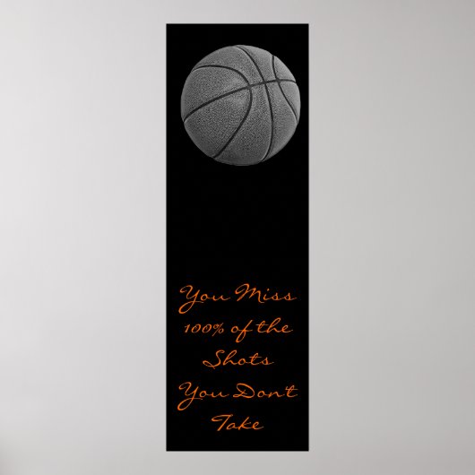 Panorama Motivierend Zitat Basketball Poster (Vorne)