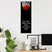 Panorama Motivierend Zitat Basketball Poster (Heimbüro)