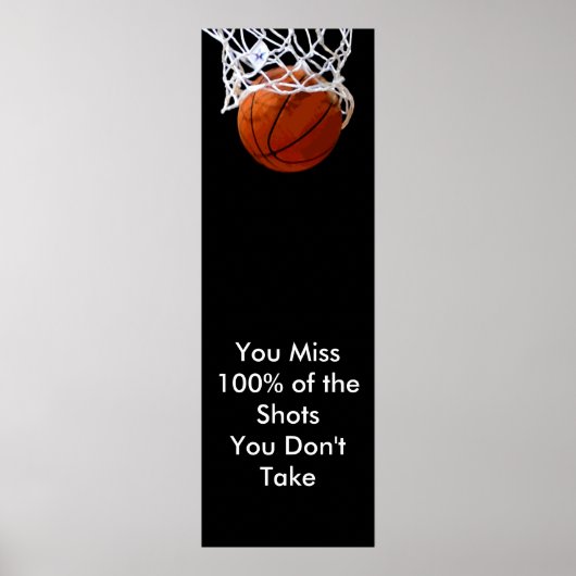 Panorama Motivierend Zitat Basketball Poster (Vorne)