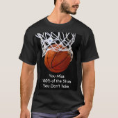 Panorama Motivierend Zitat Basketball T-Shirt (Vorderseite)