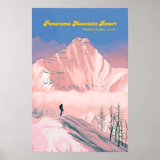 Panorama Mountain Ski Resort Reiseplakat Poster (Vorne)