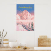 Panorama Mountain Ski Resort Reiseplakat Poster (Küche)
