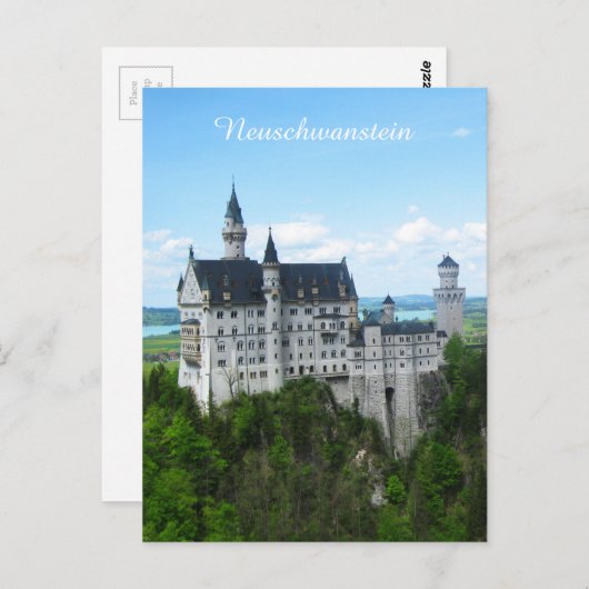 Panorama Neuschwanstein Postkarte (Vorne/Hinten)