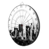 Panorama New York City Dartboard Dartscheibe (Vorderseite rechts)