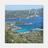 Panorama of Corfu island travel Magnet (Vorne)