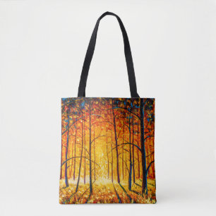 Panorama orange Herbst sonnig warm Park Allee Fors Tasche