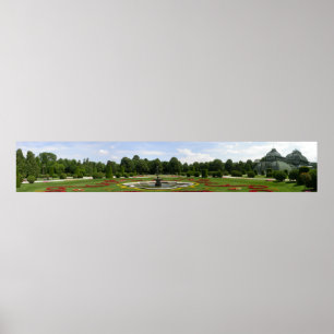Panorama Palmenhaus im Park von Schönbrunn Poster