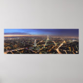 Panorama Paris Frankreich - Nacht Poster (Vorne)