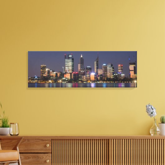 Panorama Perth City Skyline Leinwand (Insitu (Wohnzimmer))