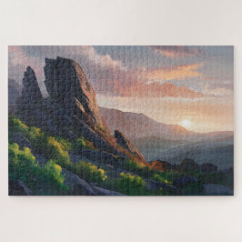 Panorama-Puzzle Sonnenuntergang Puzzle