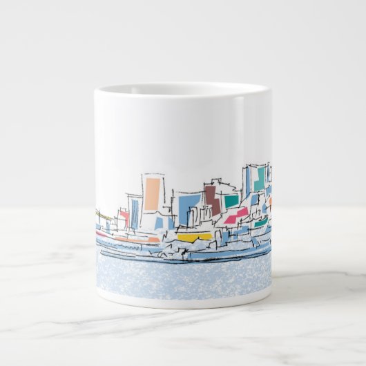 Panorama San Franciso, CA Jumbo-Tasse (Vorderseite)