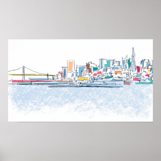 Panorama San Franciso, CA Poster (Vorne)