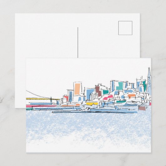 Panorama San Franciso, CA Postkarte (Vorne/Hinten)