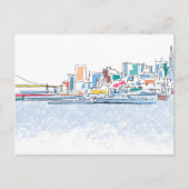 Panorama San Franciso, CA Postkarte (Vorderseite)