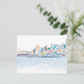 Panorama San Franciso, CA Postkarte (Stehend Vorderseite)