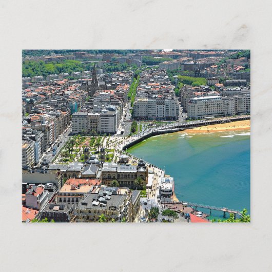 Panorama. San Sebastian und die Bucht von La Conch Postkarte (Vorderseite)