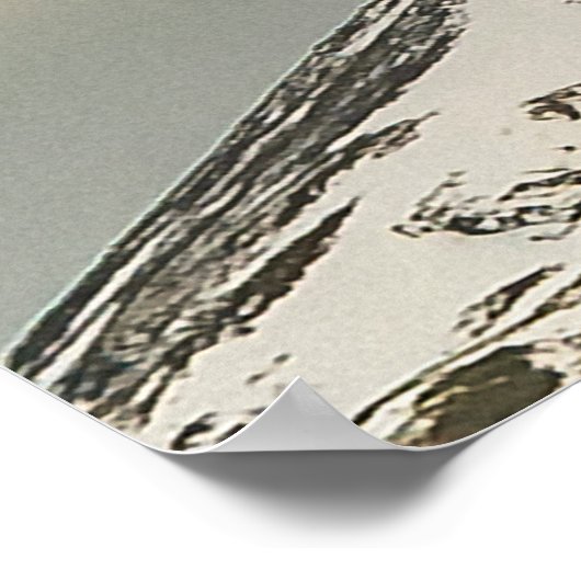 Panorama-Schneeande-Berglandschaft, ushuaia Poster (Ecke)