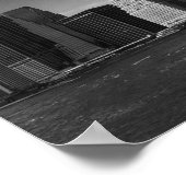 Panorama Schwarz-weiß Brooklyn Bridge New York Poster (Ecke)