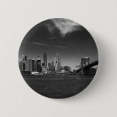 Panorama-Schwarz-weiß Brooklyn Button (Vorderseite)