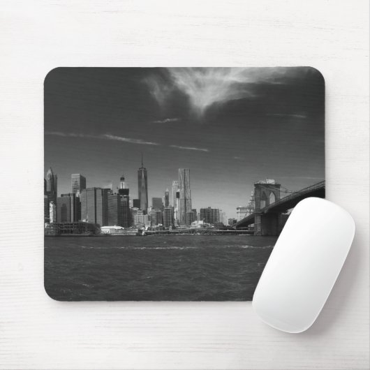 Panorama-Schwarz-weiß Brooklyn Mousepad (Mit Mouse)