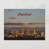 Panorama Skyline Cleveland Postkarte (Vorderseite)